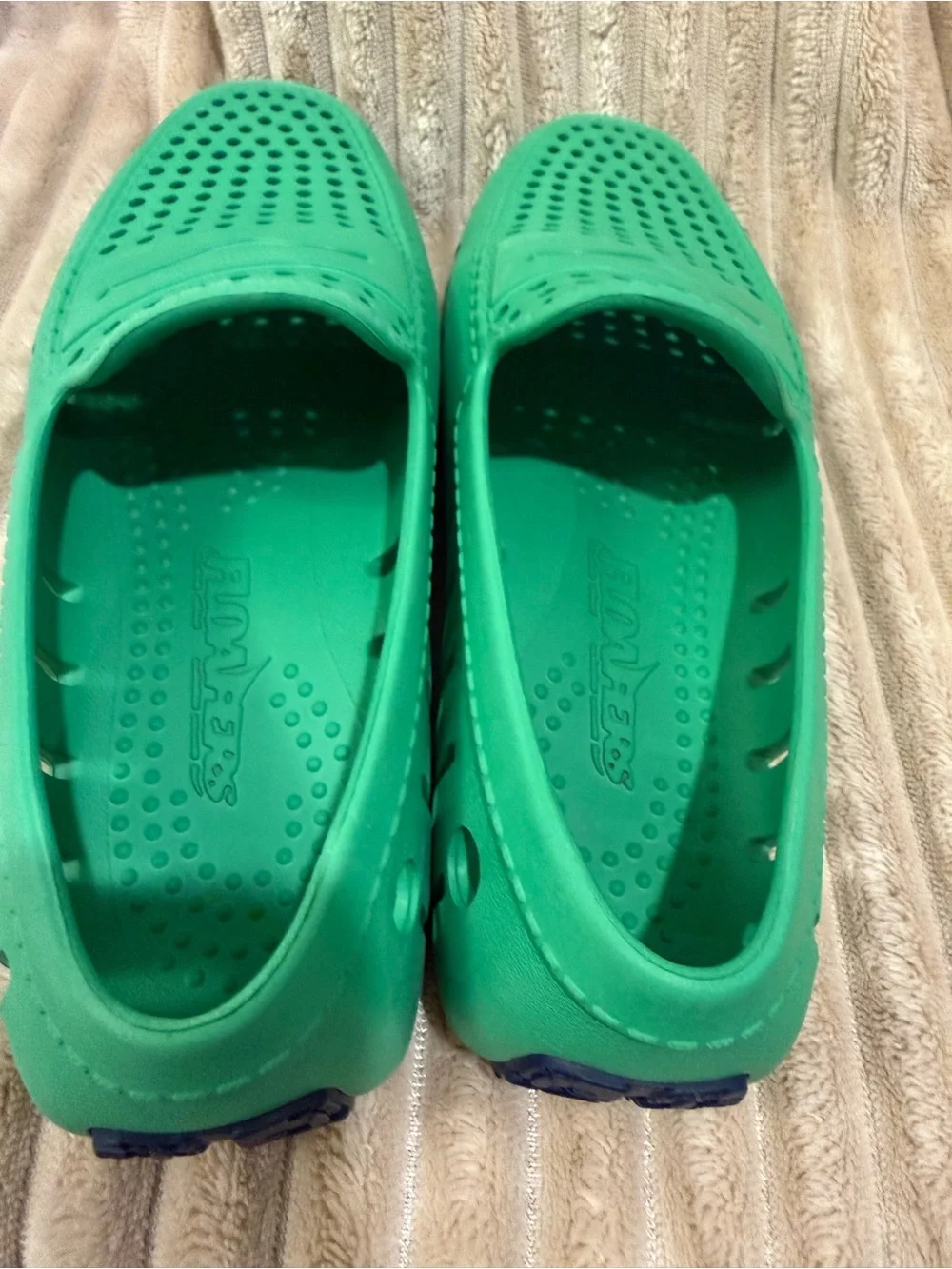 Men's Ventilated Green Slip-On Water Loafers